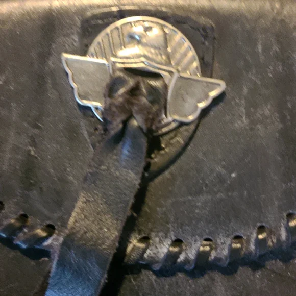 HOST PICK 🎉🎊Handmade genuine leather motorcycle themed cross body small bag - Picture 5 of 6